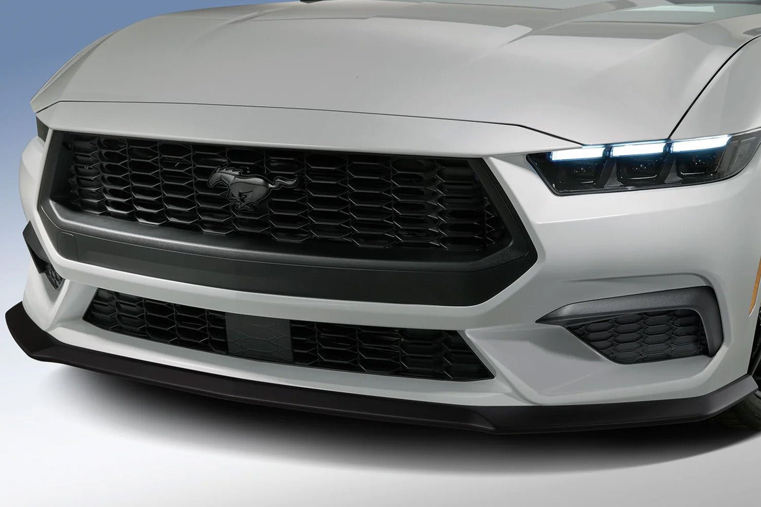 AirDesign Mustang Base/GT Front Fascia Splitter Kit - Satin Black